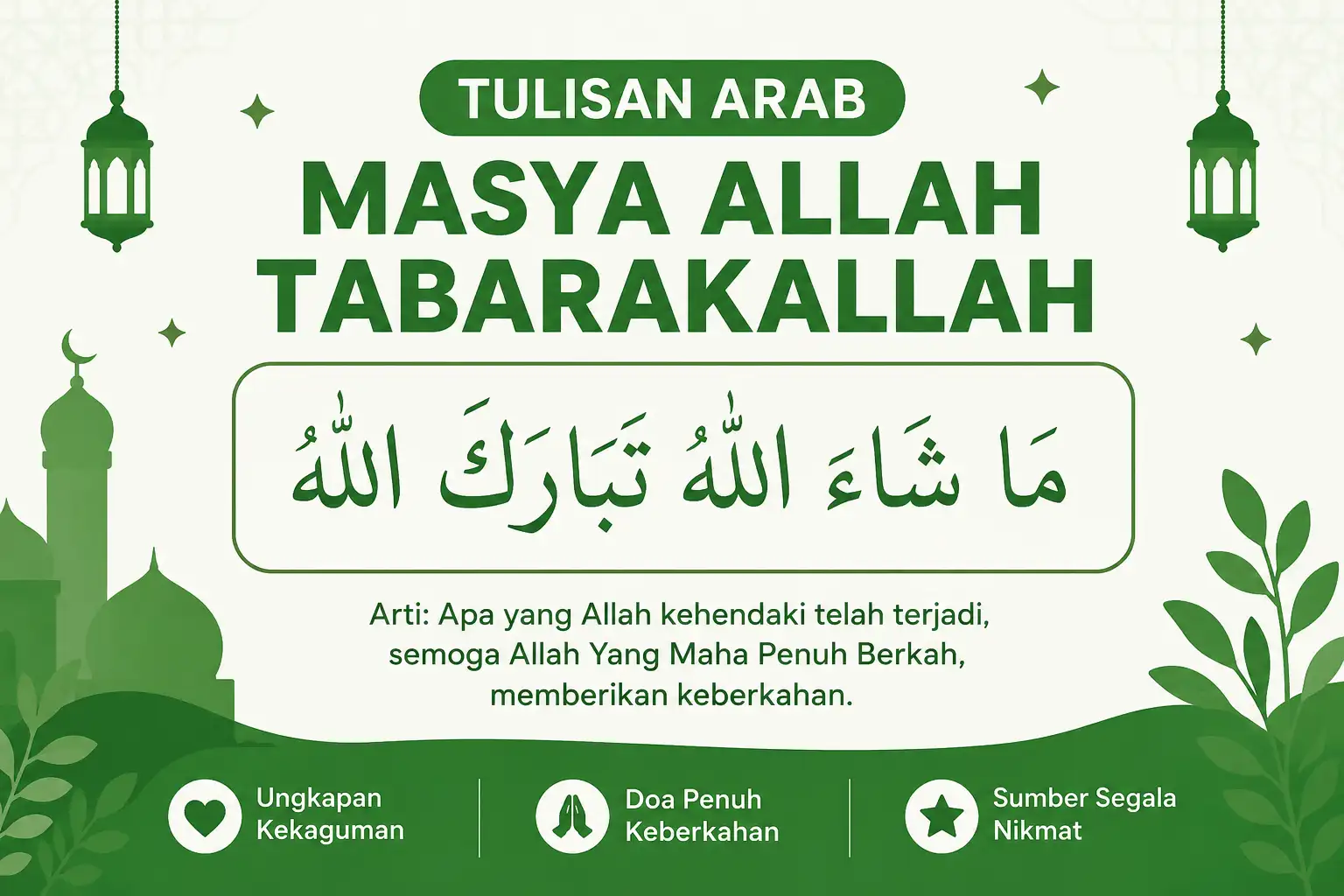 Copy Tulisan Arab Masya Allah Tabarakallah