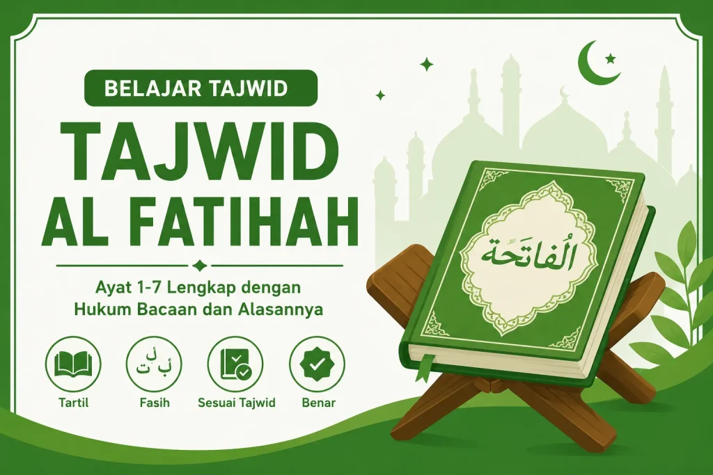 Hukum Bacaan Tajwid Al Fatihah Ayat 1–7 dan Alasannya