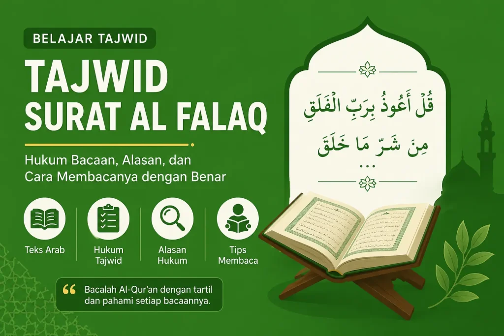 Hukum Bacaan Tajwid Surat Al Falaq dan Alasannya